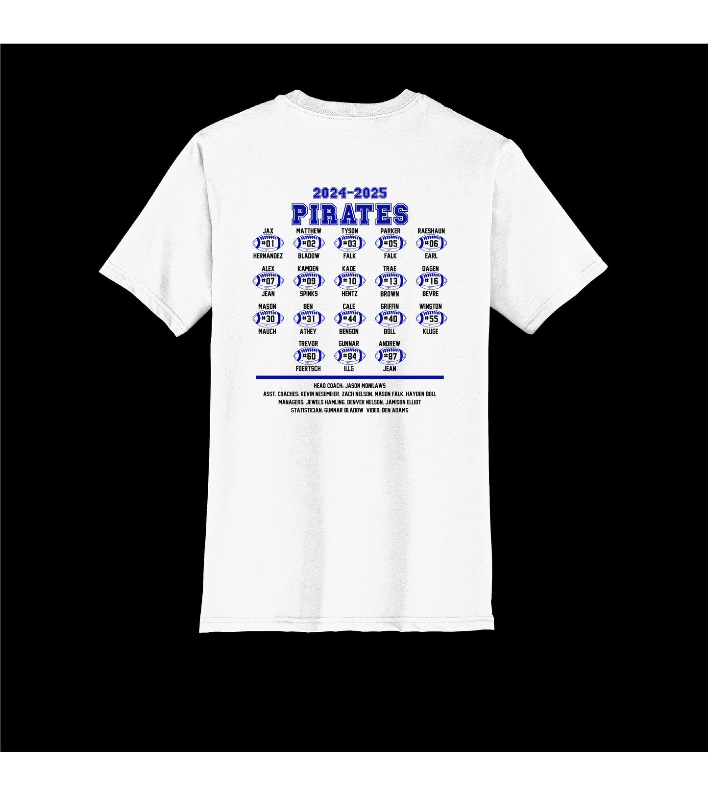 Booster Club Football Roster Shirt 2024