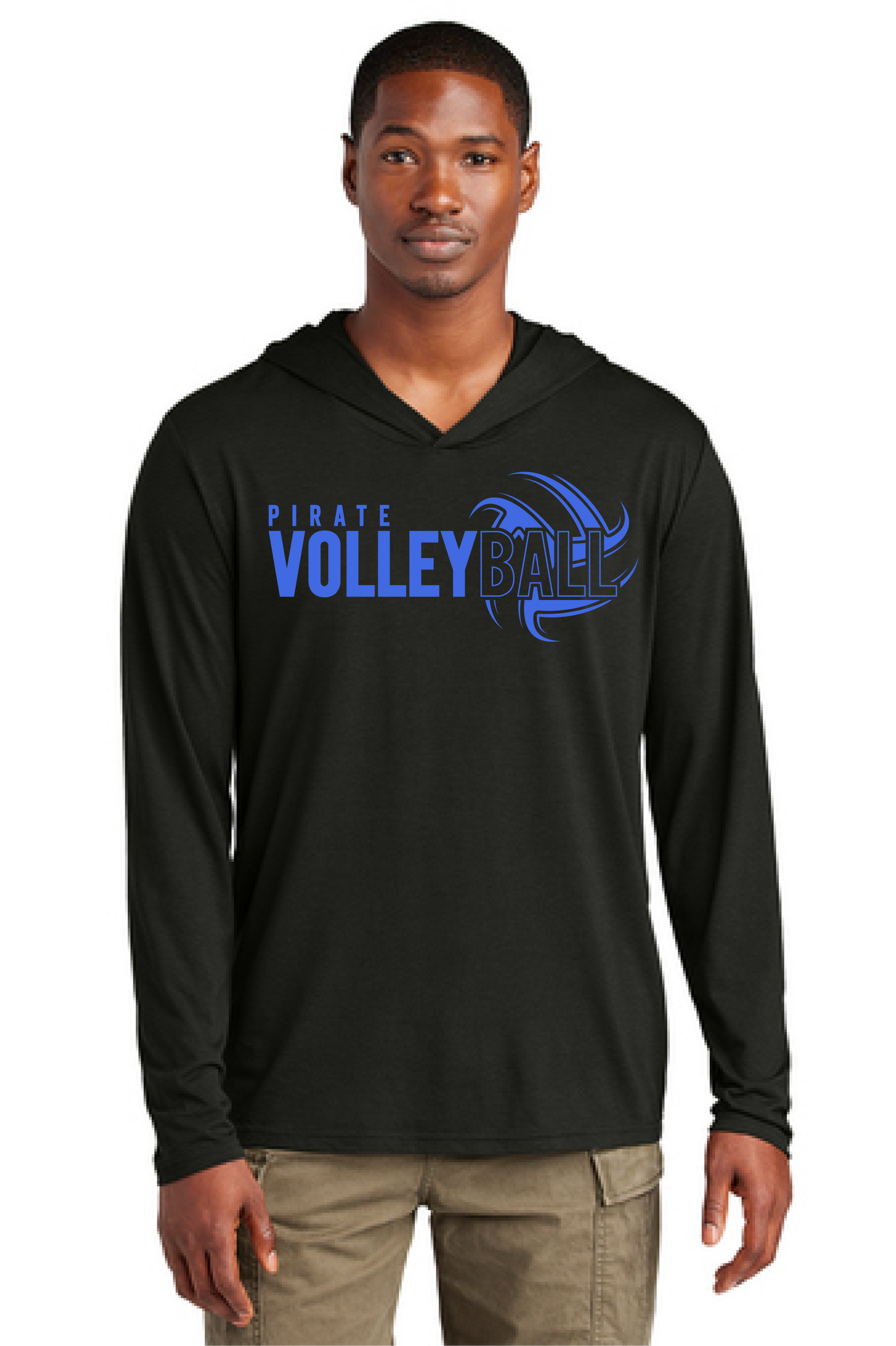 Pirate Volleyball District Long Sleeve Light Weight Hoodie