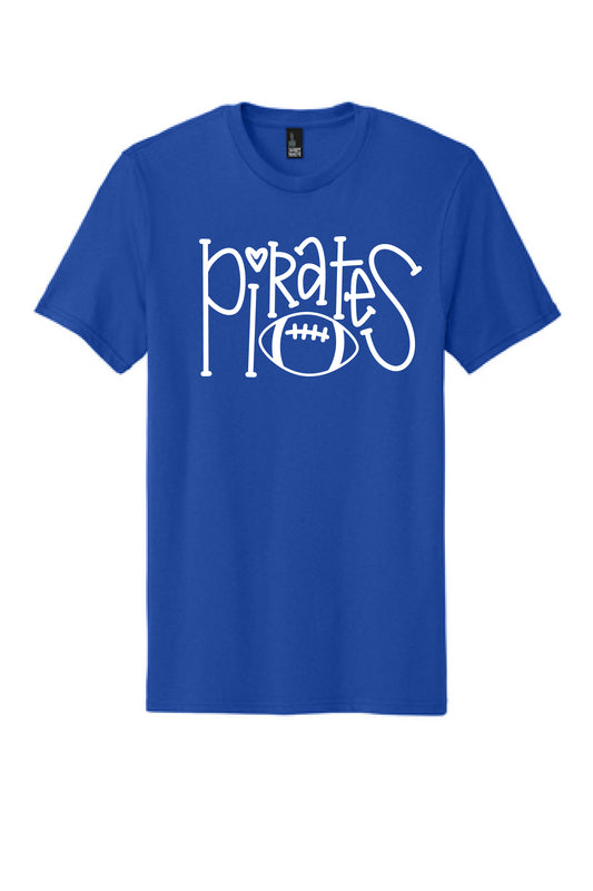 Football Pirate Love White District T-Shirt