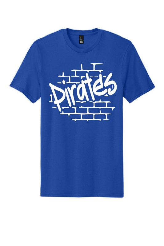 Pirate Bricks White District T-Shirt