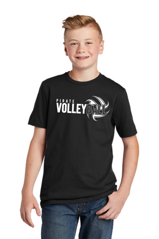 Pirate Volleyball White District Youth T-Shirt