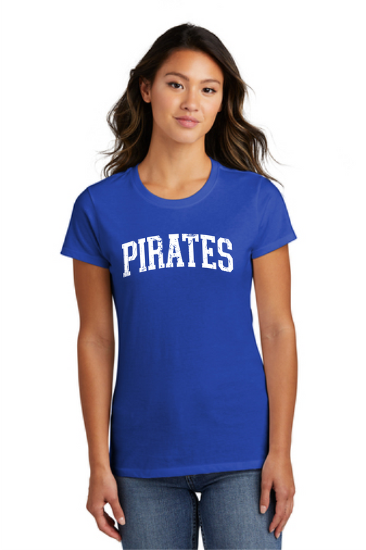 Distressed Pirates Port & Company Ladies T-Shirt