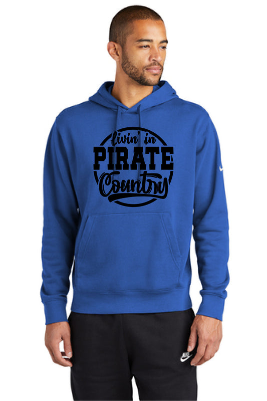 Livin In Pirate County Nike Club Fleece Sleeve Swoosh Pullover Hoodie