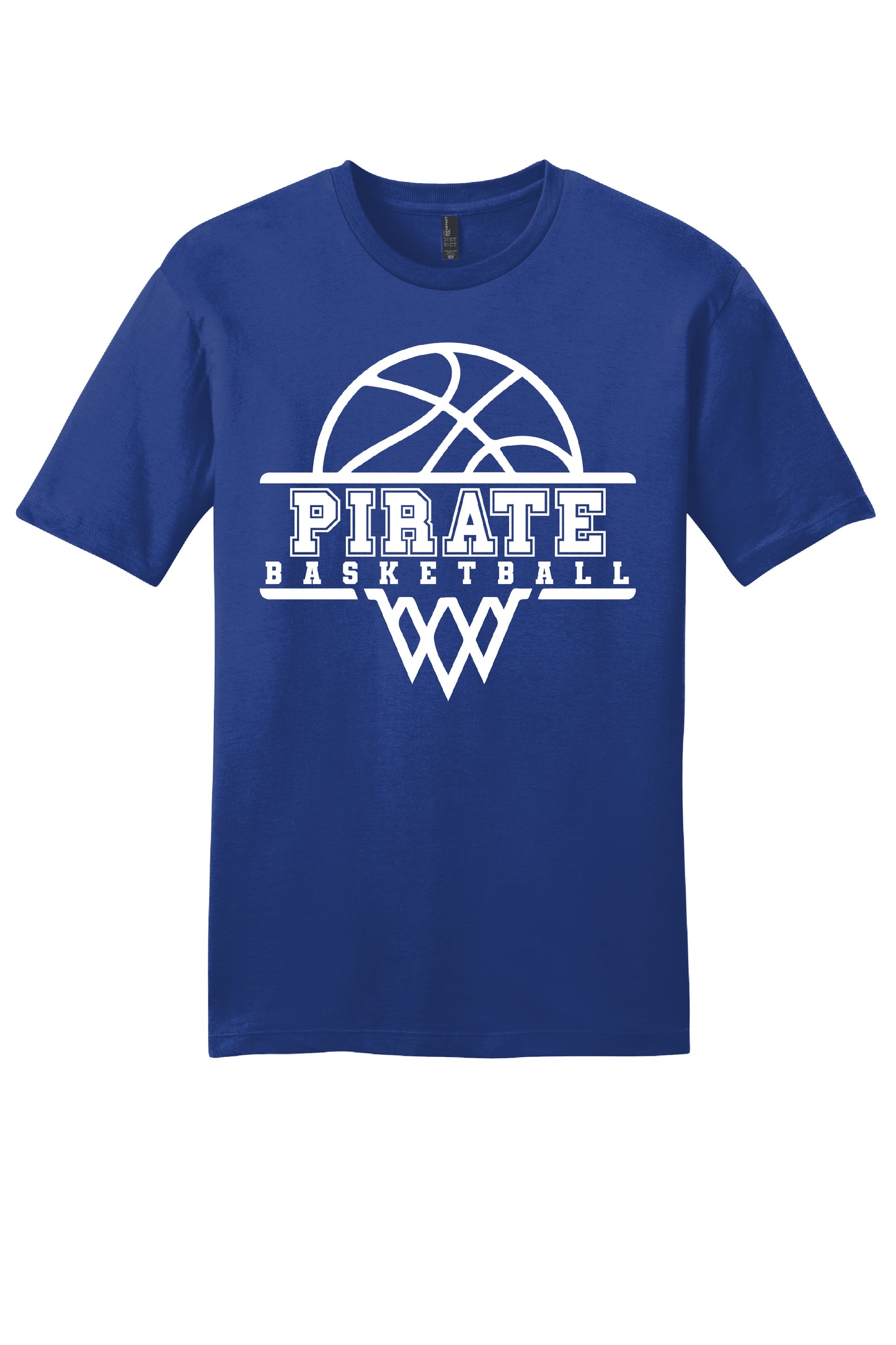 Pirate Basketball Hoop Deep Royal District T-Shirt