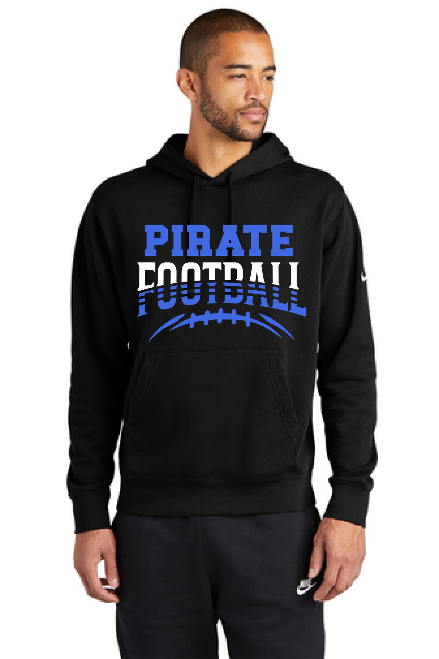 Pirate Football Nike Club Fleece Sleeve Swoosh Pullover Hoodie