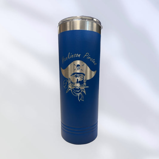 22 Ounce Royal Blue Engraved Polar Camel Skinny Tumbler