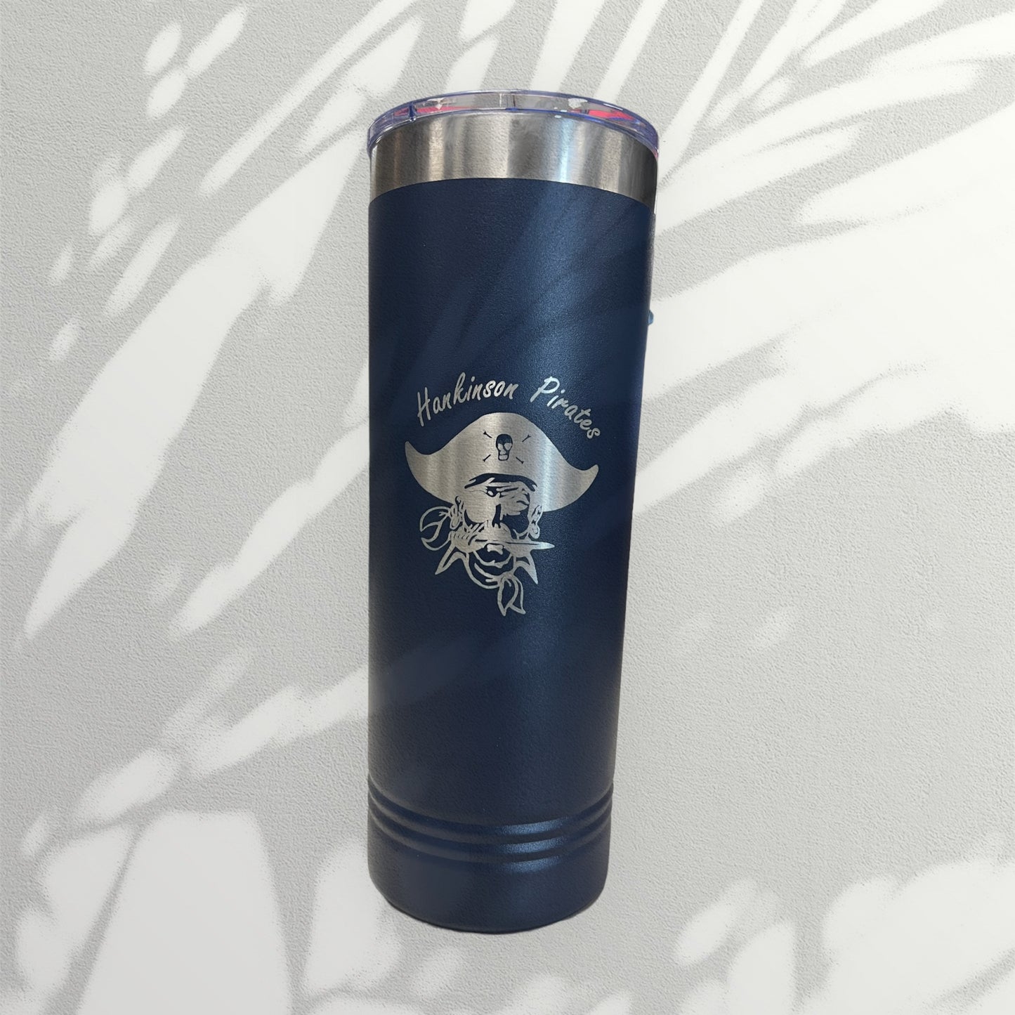 22 Ounce Navy Blue Engraved Polar Camel Skinny Tumbler