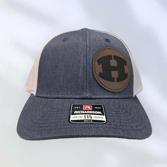 Richardson Baseball Cap with Engraved H Leather Patch